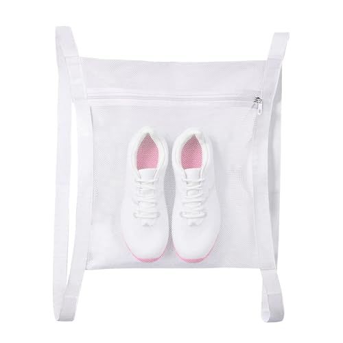 Shoe Dryer Bag, Mingting Large Wash Dry Net Bag 15.7x15.7 Inch for Sneaker Shoes Laundry Dryer Bags with Zipper and Strap for Most Dryers Door,White(1 Pack) - style: 1 Pack Shoe Dryer Bag