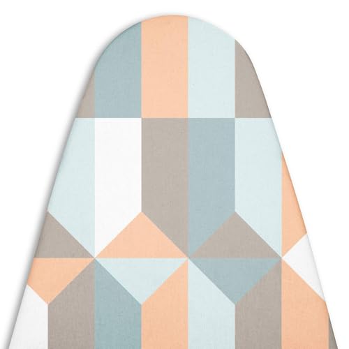 Encasa XO Ironing Board Cover and Pad, 42"x14" Medium, 4mm Felt - color: Blocks, size: Medium