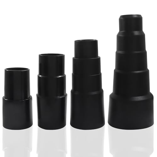 4 Pcs Universal Vacuum Hose Adapter Kit, Multi-Size, Black - size: Kit 2 (4 pcs)