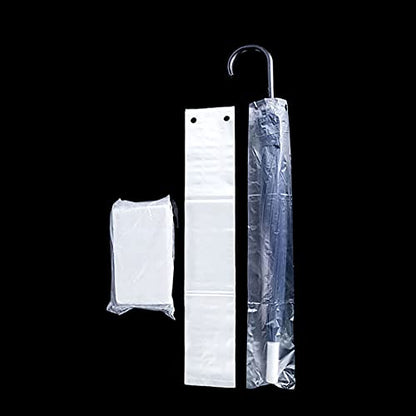 Clear Plastic Umbrella Rain Bags Umbrella Sleeves Cover Waterproof Disposable Umbrella Holder 100 PCS - size: 27.5‘’