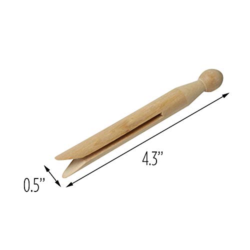 Honey-Can-Do 100 Pack Round Birch Wood Clothespins, Durable Wood Clips For Hanging Clothes, Pins, And Laundry, For Organizing, Drying & Everyday Use, Practical Hanging Solutions, Reliable Wooden Clips - size: 100-Pack