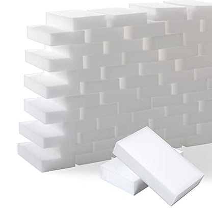 Trendbox 50 Pack Melamine Sponges Magic Cleaning Sponges in Bulk Melamine Foam for Dishes Eraser Sponges for Cleaning - size: 3.9x2.4x0.8 Inch (Pack of 50)
