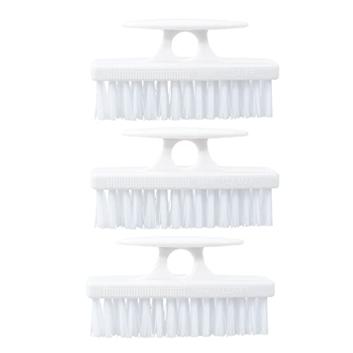 Nail Brush for Cleaning Fingernails, Nail Scrubber Brush, Toe Foot Hands Fingernail Brush Cleaner- Small Scrub Brush- All-Purpose Stiff Cleaning Brush (3 Pack, White) - color: White, size: 3 Pack