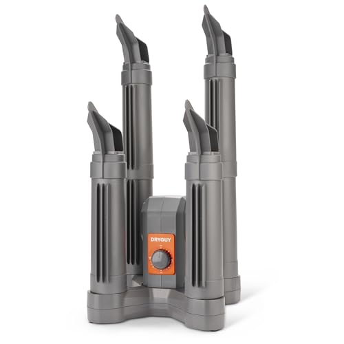 DryGuy Two-Pair Boot Dryer with Convection and Forced Air Drying, Compact Odor Control Design - size: 4 Ports, style: Heat + Fan+ Scent (Drytime: 2-6hrs)