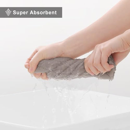 Homaxy 12 Pack Super Soft Absorbent Dish Towels, 10" x 20", Grey - color: Grey, size: 10 x 20 inch-12 pack
