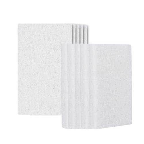 Restaurantware RW Clean 6 x 3.5 Inch Scouring Pads 10 Multi-Purpose Scrub Pads - Not Abrasive Heavy-Duty White Nylon Scrub Pads For Cleaning For Cleaning Or Scrubbing Versatile - color: White