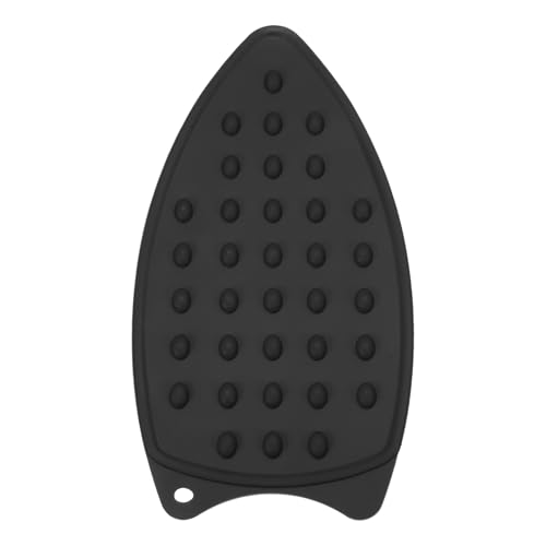 PATIKIL Silicone Iron Rest Pad, Multipurpose Hot Heat Resistant Iron Rest Plate Protective Pad for Ironing Board Hot Resistant Steamer Steam Compact Mat, Black - color: Black