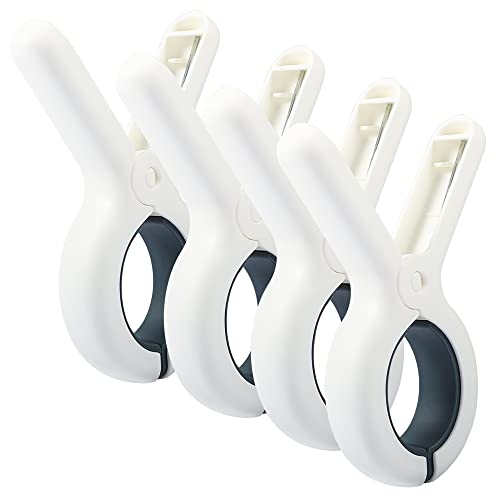 Beach Towel Clip, 4 PCS Large Cloth Pins, Quilt Drying Clip, Plastic Clothespins, Strong Grip Holder to Dry Laundry on Clothesline and Hanging Rack