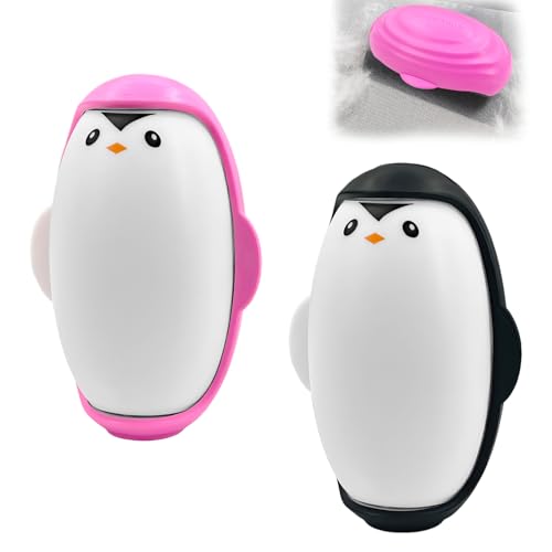2Pcs Reusable Lint Roller Set, Portable Mini Travel Lint Roller - color: Pink and Black