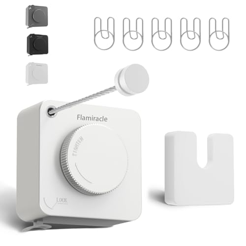 Retractable Clothesline Indoor, Non-Sagging Outdoor Clothes Line Retracting 15.7 Feet Heavy Duty Laundry Line Retractable Wall Mounted Clothes Line Outdoors (White, Square) - color: White, size: Square