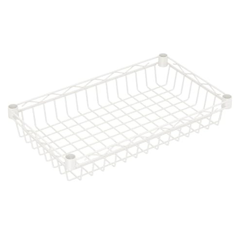 SINGAYE 6 Tier Shelf Wire Shelving Adjustable Storage Shelves Basket Rack - color: White, size: 4-Tier[17"Dx12"Wx50"H]
