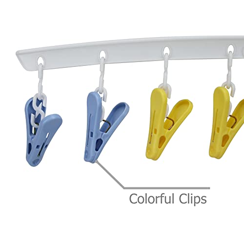 EIKS 2 Pack Drying Rack Laundry Hanger with 8 Clips