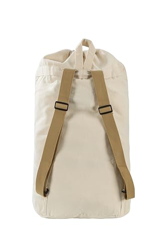 Canvas Laundry Bag, Laundry Backpack, Beige, X-Large - color: BEIGE, size: X-Large