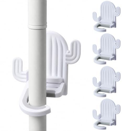 YZShun Broom and Mop Holder Wall Mount (White 4PCS) - color: White 4PCS