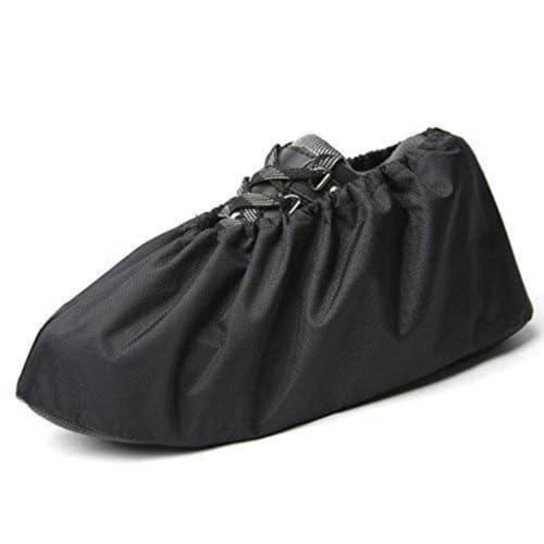 Jron 5 Pairs Premium Reusable Washable Shoe Cover Boot Covers for Contractors (5 Pairs Unisex| 9.5-11 For Shoes/US 8.5-10.5 For Boots, Black) - color: Black, size: 5 Pairs | 9.5-11 For Shoes / US 8.5-10.5 For Boots