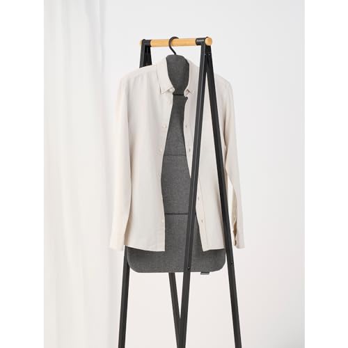 Brabantia - Foldable Steam Board - for High Pressure Clothes Steaming - Solid Heat Resistant Surface - Versatile Hanging Hook - Easier Steaming with Handheld Steamers - 36 x 16 inches - Pepper Black - color: Pepper Black, style: Foldable Steam Board