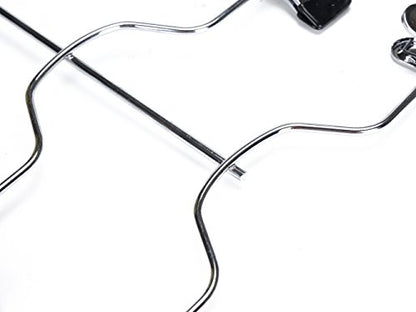 5 Quality 4-Tier Pant Skirt Trouser Hangers Heavy Duty Metal and Clips, Great for Slacks, Trousers, Jeans, Towels (5)