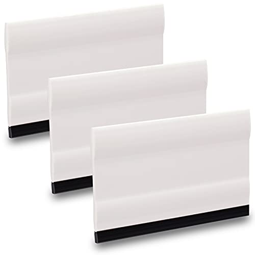 3-inch Screen Printing Squeegee with Soft Rubber, Tiny Flexible Block Scraper for Car Mirror, Vehicle Side Rear Glass, Removing Water and Rain, Pack of 3