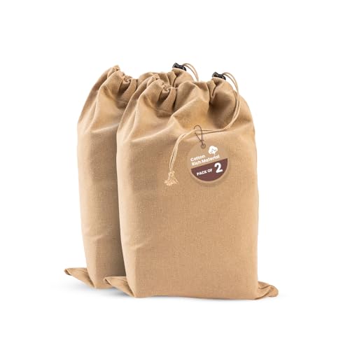 LFH Cotton Rich Shoe Storage Bags with Drawstring, Dustproof Breathable Reusable Organizer, Perfect For Travel, Dorm, Hotel, College, Gym, Easy to Carry, Machine Washable 12"x17" (Pack of 2) - Beige - color: Beige, size: 12"x17" (Pack of 2)
