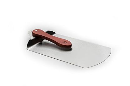 Outset Stainless Steel Pizza Peel with Collapsible Rosewood Handle, 20-Inch Overall, 12-Inch x 7.75-Inch Spatula Area, Silver - style: 21-Inch Pizza Peel