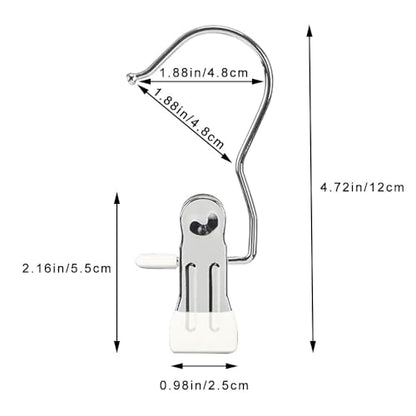 Hangers Clips,Stainless Hooks for Closet Hooks,Laundry Hanging Hooks,Travel Portable Clothes,Boot Tall Towel Hats Socks Pants and Bras (30, Pure White) - color: Pure White