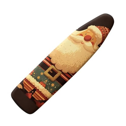 Christmas Santa Steam Ironing Board Cover 15x54 Inch, Cartoon Father Christmas Standard Ironing Board Cover, Funny Holiday Print Home Covers for Smooth Iron Washable - color: Christmas Santa