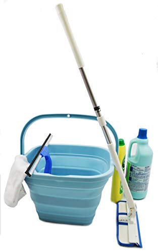 SAMMART 11L (2.9 Gallon) Collapsible Rectangular Handy Basket/Bucket (1, White/Sea Angel) - color: White/Sea Angel
