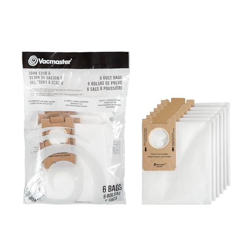 Vacmaster 952445 6-Pack Replacement Bags for 3-in-1 Robot Vacuum V10i