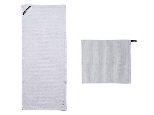 Kitchen Dish Wash Cloths Waffle Terry Design DishCloths12x12 in Pk of 4 & Dish Towels 13x28 in Pk of 4|Cotton Dish Rags for Drying Dishes|Counter Top |Spring Easter Basket Decor|White - color: White-1