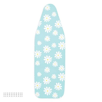 Encasa XO Ironing Board Cover and Pad, Thick Felt 42"x14" - color: Daisy Blue, size: Medium (42"x14")