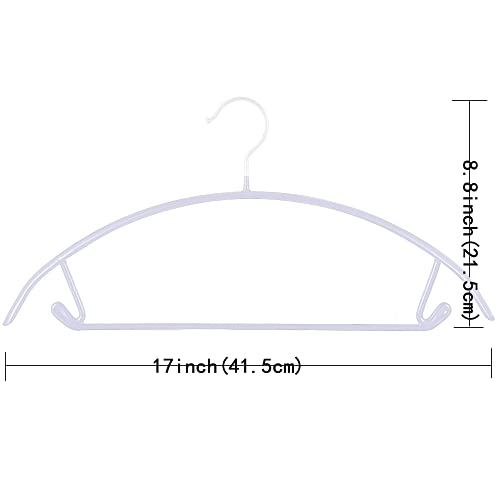 Premium PVC Coating Metal Hangers 40 Pack, Heavyduty, Non Slip Slimline, Suit Jacket T Shirt Hangers, Space Saving Clothes Hanger (White) - color: White
