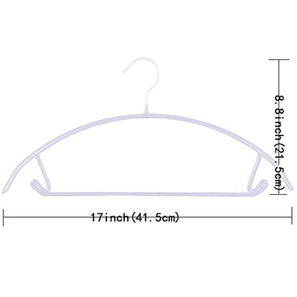 Premium PVC Coating Metal Hangers 40 Pack, Heavyduty, Non Slip Slimline, Suit Jacket T Shirt Hangers, Space Saving Clothes Hanger (White) - color: White