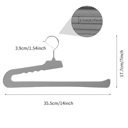 ManGotree Non Slip Velvet Pants Hangers Felt Jean Hangers 48 Pack Grey - color: Gray, size: 48 Pack