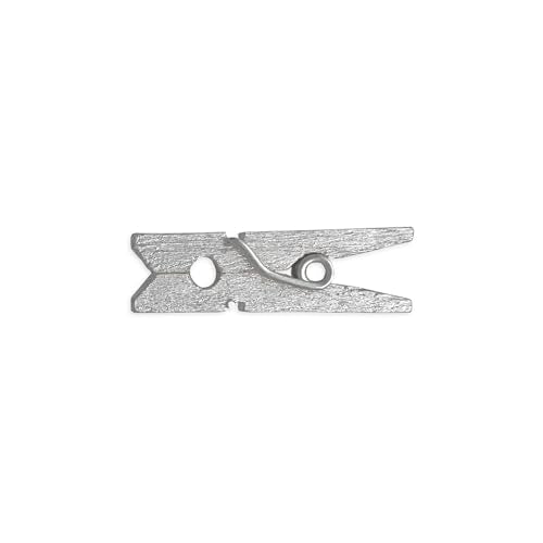 LWR CRAFTS Wooden Mini Clothespins 100 Per Pack 1" 2.5cm (Silver) - color: Silver