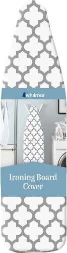 Whitmor Deluxe Ironing Board Cover with 6mm Fiber Pad, Fits 15 x 54 inches (Pack of 6) - color: Medallian Gray (Pack of 6)