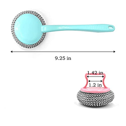 HONGYUTAI 10 Pack Stainless Steel Sponges, Scrubbing Scouring Pad, Steel Wool Scrubber for Kitchens, Bathroom and More