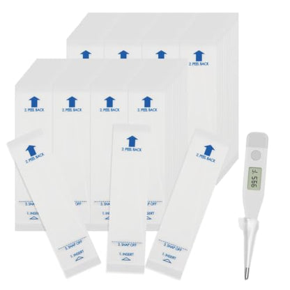 100 Pack Thermometer Probe Covers,Disposable Thermometer Sleeves,Universal