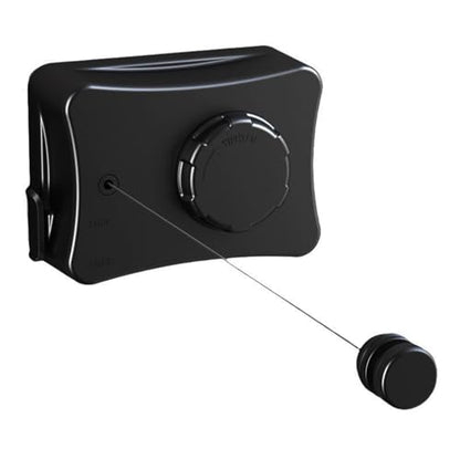 Retractable Clothesline for Indoor & Outdoor Use, Black - color: Black