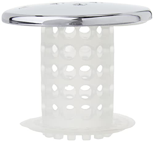 TubShroom Tub Drain Hair Catcher, Chrome – for Bathroom Drains, Fits 1.5” – 1.75” Bathtub and Shower Drains, White - color: Chrome