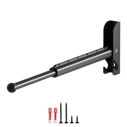 BaiNong Pull Out Wall Mounted Clothes Drying Rack Black 13" Foldable - color: 13"black