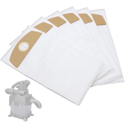 6-Pack Wet/Dry Dust Bags for FLEX 24V Brushless Wet/Dry Vacuum | Filter Bags Compatible with FLEX VC 6L MC & VC 6L MC 18.0 | Vacuum Cleaner Replacement Bags 487287 - color: 6 Pack