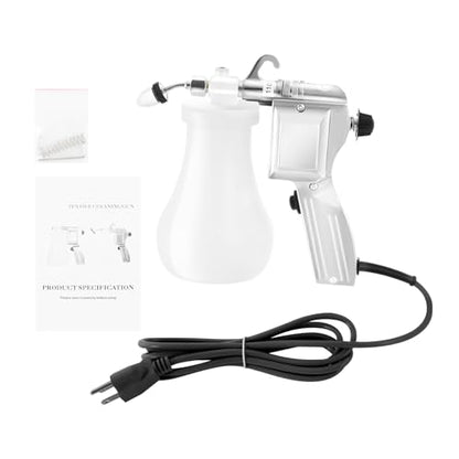 Textile Spot Cleaning Gun Electric, 60W High-Pressure Fabric Stain Remover with 0.65L Tank, Adjustable Spray Nozzle, 110V Upholstery Cleaning Tool for Carpets, Auto Interiors, Apparel(Silver)