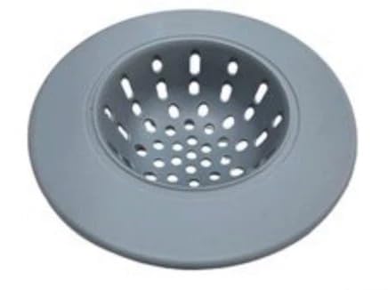 Handy Housewares 4.75-Inch Flexible Silicone Sink Strainer Basket, Set of 2, Gray