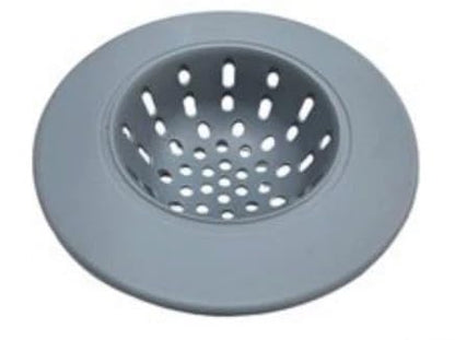Handy Housewares 4.75-Inch Flexible Silicone Sink Strainer Basket, Set of 2, Gray