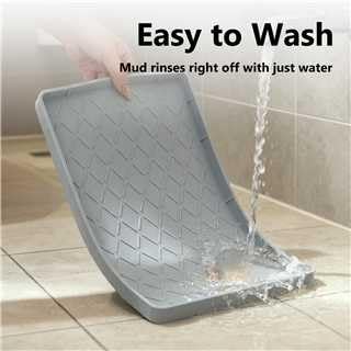 MateeyLife Silicone Waterproof Mat for Dog & Cat Food Mat 19"X12" - color: Light Grey, size: 19"L x 12"W