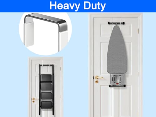 Mars-Rock Single Over Door Steel Hooks 8 Pack Fit 1-3/8" Door 5.5" White - color: E: 8Pack 5.5"Length