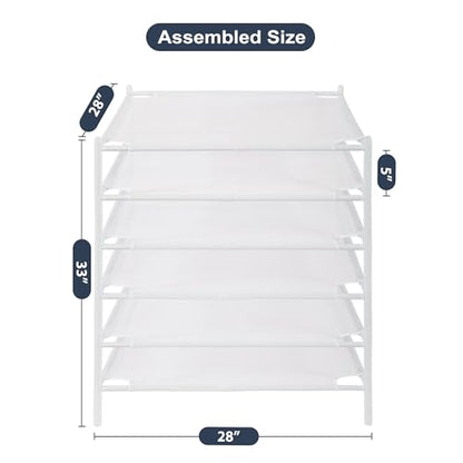 STO STO Sweater Drying Rack, 6-Pack Stackable Mesh Clothes Drying Rack, Laundry Drying Rack for Sweaters, Socks, Toys, White - style: 6 Pack