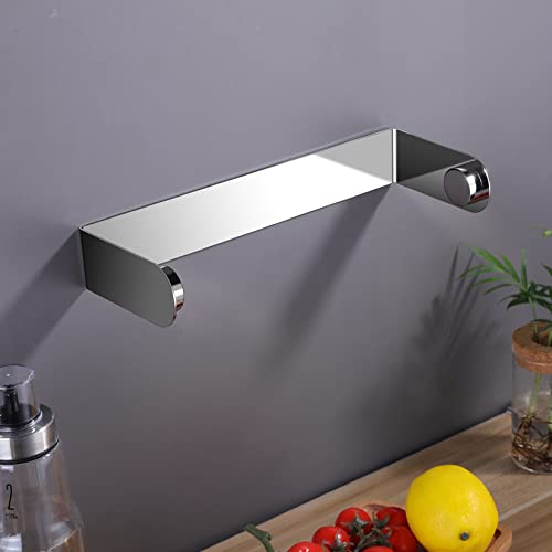 ZUNTO Adhesive Paper Towel Holder, Under Cabinet Paper Towel Rack for Kitchen - Great Space Saver, SUS 304 Stainless Steel (Polished) - color: Silver/Polished