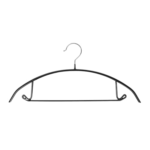 Premium PVC Sweater Hangers 20 Pack Heavy Duty- Non Slip No Shoulder Bump Suit Hanger -Chrome Hooks,Space Saving Clothes Rounded Shape for Coat,Jackets,Pants,Golf T Shirts (20, Silver/Black) - color: Silver/Black