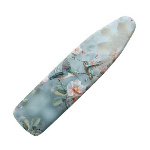 Hummingbird Design Ironing Board Cover and Pad Elastic Edge for Standard Size Iron Board Cover Stain Resistant Easy Installation Ironing Boards Covers - color: Hummingbird Design2